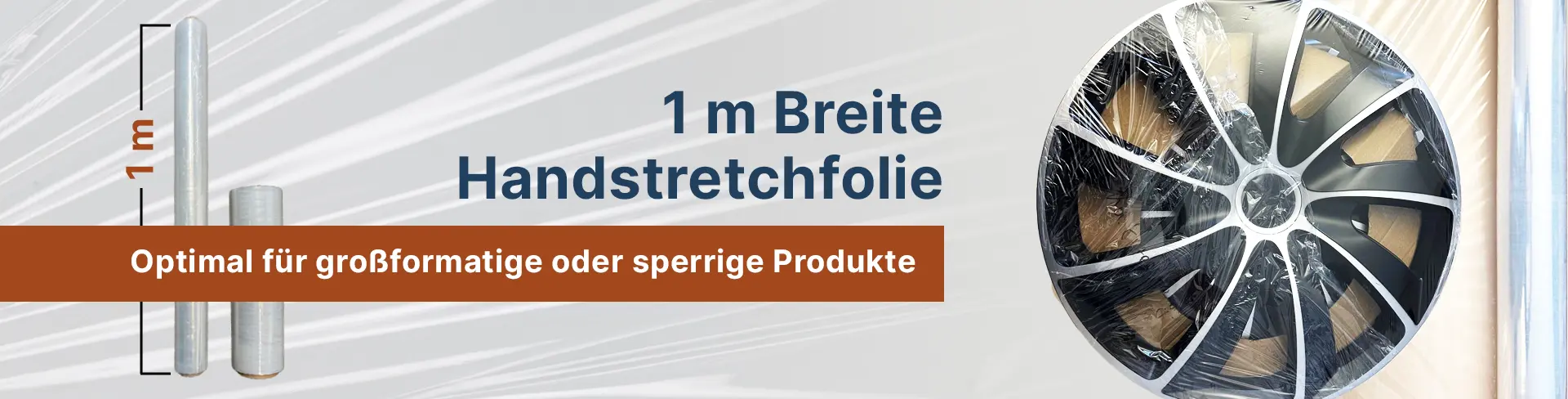 Handstretchfolie 100cm für großflächige und sichere Verpackung