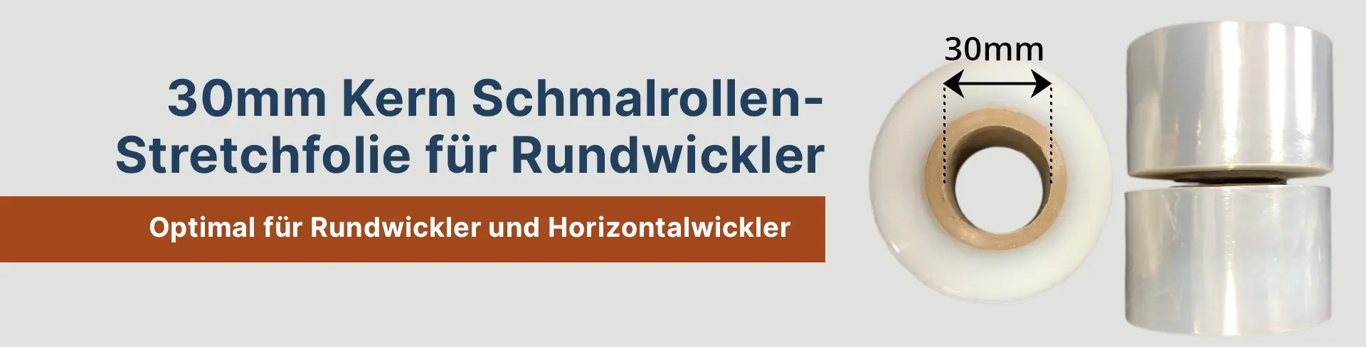 Schmalrollen und Wicklerfolie für präzises Bündeln