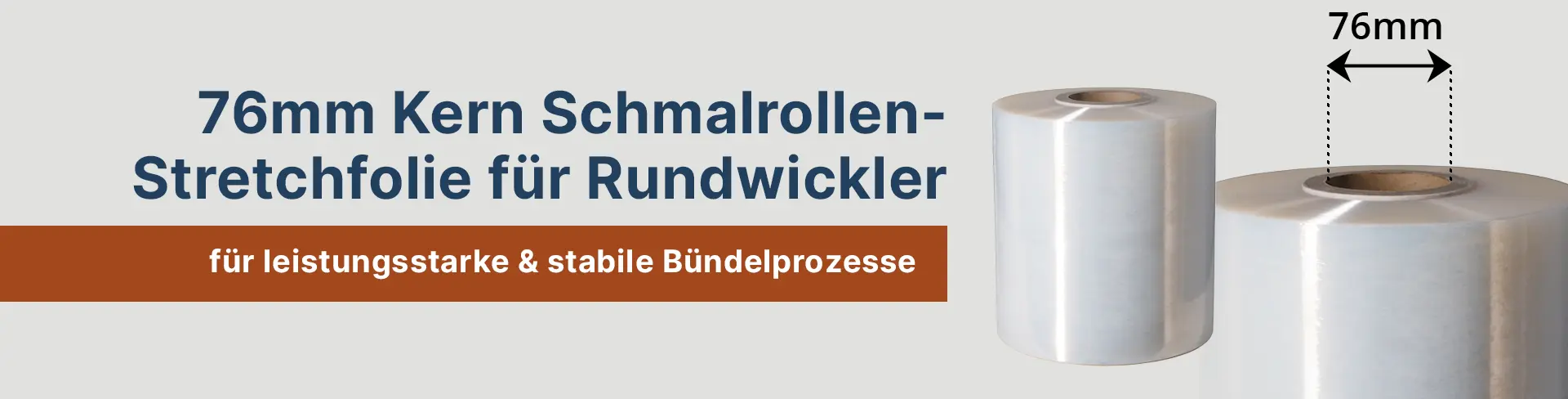76mm Kern Rundwickler Stretchfolie für präzise und stabile Bündelung
