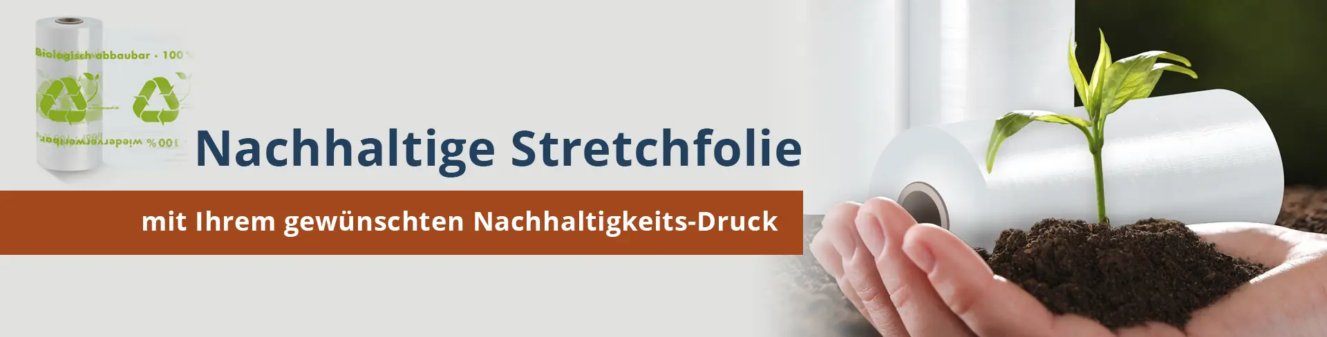 Nachhaltige Stretchfolie mit Druck