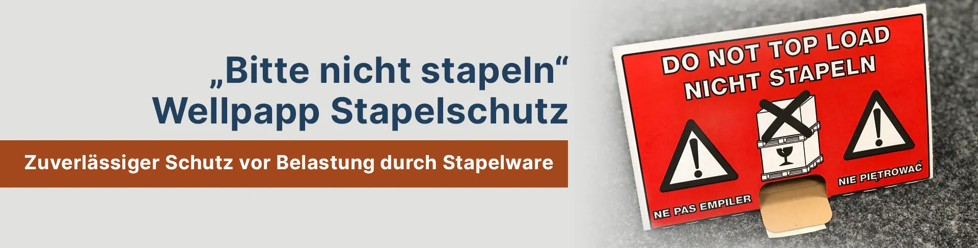 Stapelschutzdreieck für sichere Lagerung und Transport