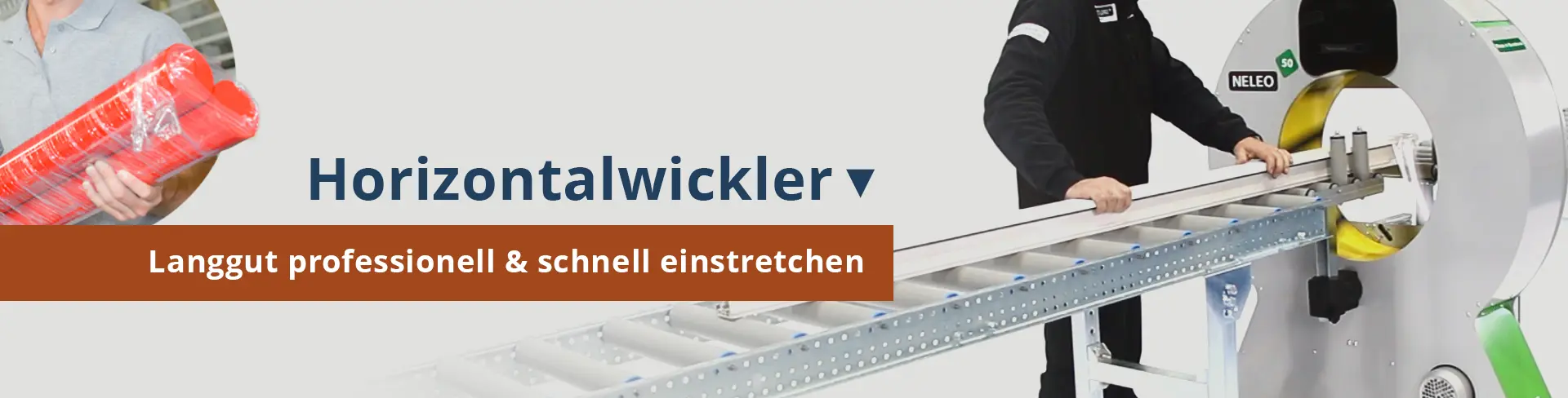Wickelmaschine Horizontalwickler - Langgut Trays Bündeln