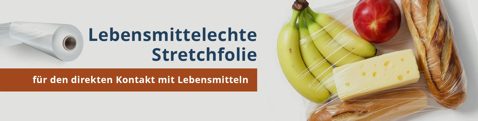 Lebensmittelechte Stretchfolie für den direkten Kontakt mit Lebensmitteln