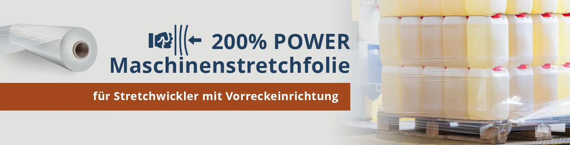 Power Maschinenstretchfolie 200 für effiziente Verpackungsprozesse