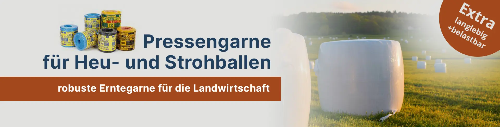 Pressengarne für Heu- und Strohballen