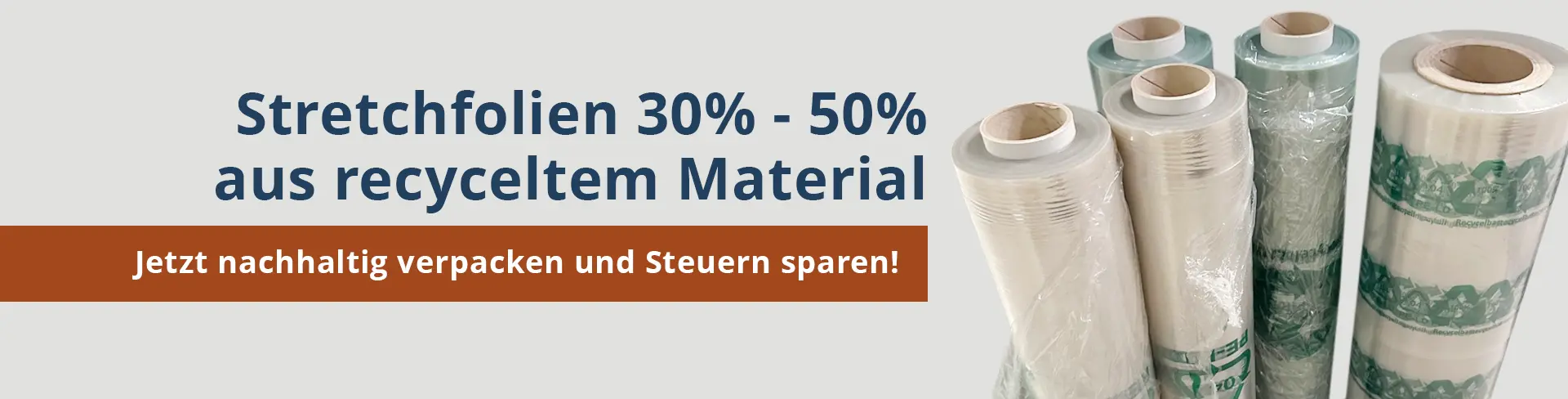 Stretchfolien 30% - 50% aus recyceltem Material