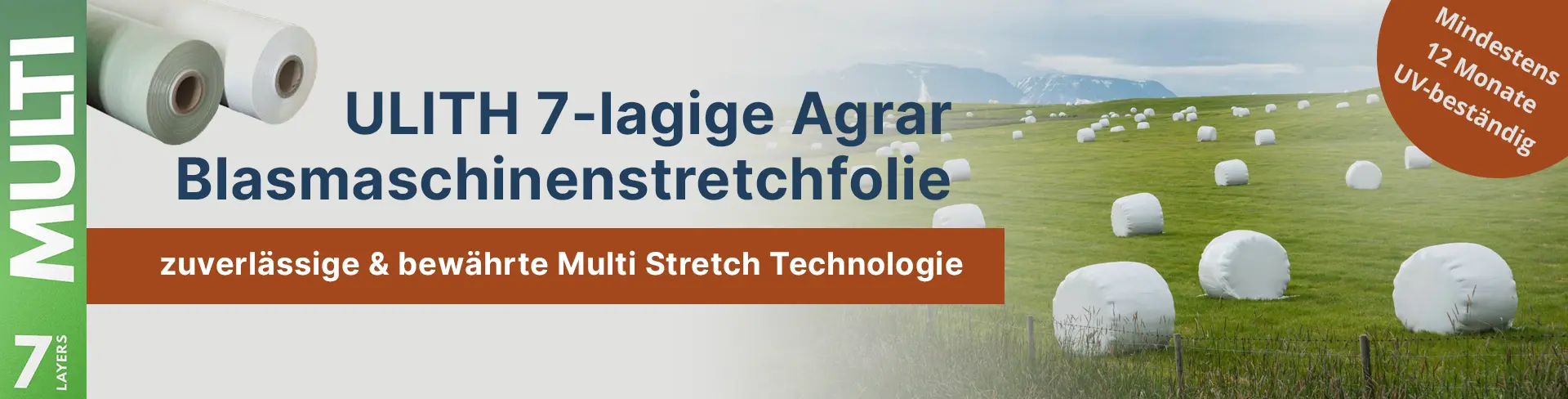 7lagige Blasmaschinenstretchfolie für höchste Belastungen