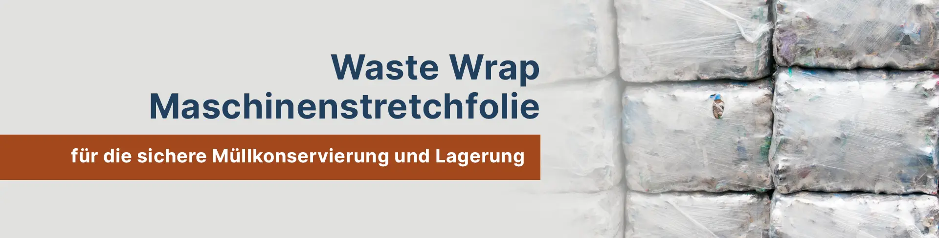 Waste Wrap Maschinenstretchfolie für sichere Müllverpackung