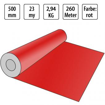rote Handstretchfolie 23my - 500mm x 260m 
