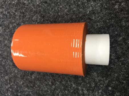 orange - Bündelstretchfolie opak orange 23my, 100mm x 150m 